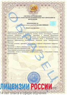 Образец сертификата соответствия (приложение) Кулебаки Сертификат ISO 27001